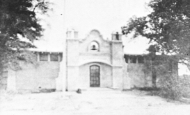 The one-story, 2-classroom, California-mission-styled Elmwood school in 1920 